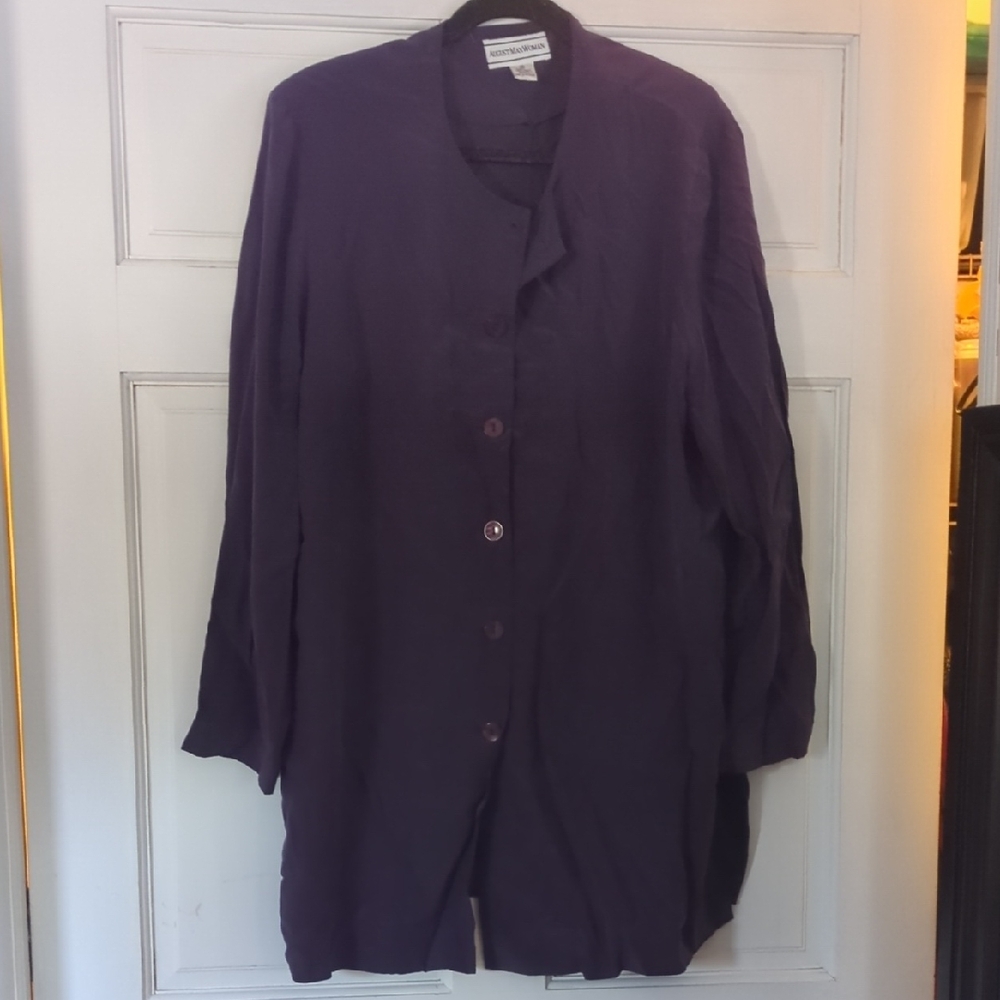 August Max Woman 100% Silk Blouse